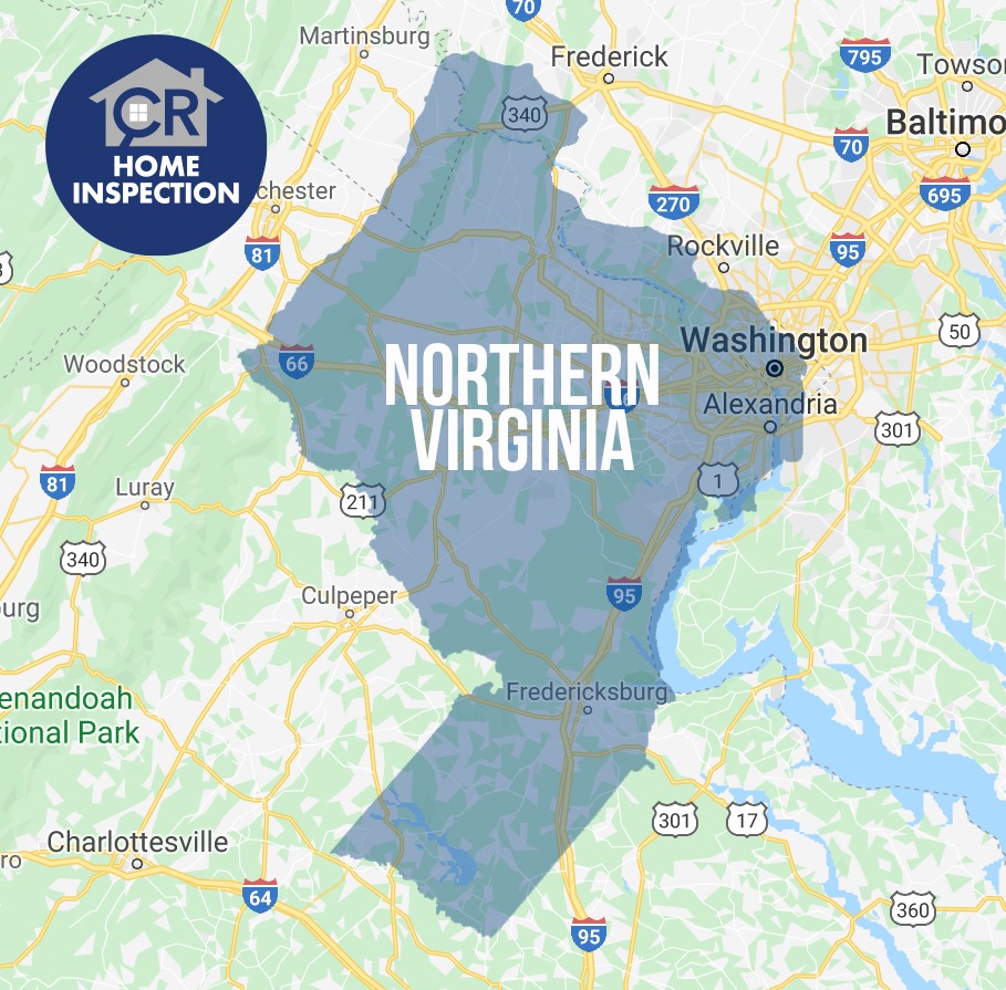 A map of the state of northern virginia